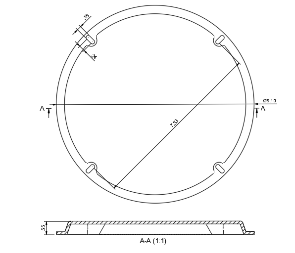 8inch thump cover dims