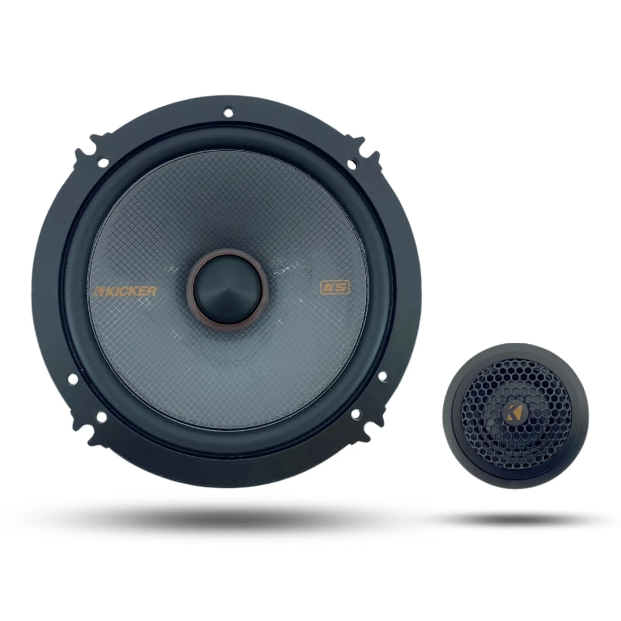 Pair of 6.5" Kicker Component Speaker System with 1" Tweeters and Crossovers, 125w-250w, 4-Ohm (KSS6504) - Image 2