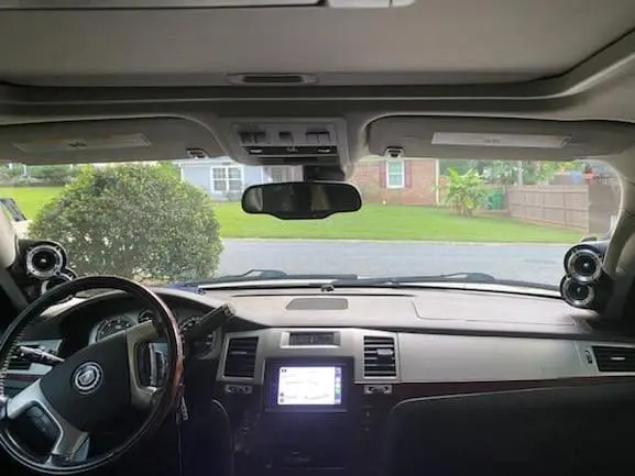 A-Pillar Dual 3.5 in Speaker Pods for 2007-2009 Cadillac Escalade Chevrolet Avalanche Tahoe Silverado Suburban GMC Yukon Sierra A-Pillar Custom Speaker Pods for the 2007-2009 Cadillac Escalade Chevrolet Avalanche Tahoe Silverado Suburban GMC Yukon Sierra to hold Dual 3.5 in speakers for car audio installation upgrade