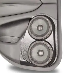 Rear Door Custom Speaker Pods for the 2011-2021 Jeep GrandCherokee to hold Dual 6.5 in  speakers for car audio installation upgrade