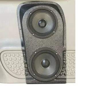 Rear Door Custom Speaker Pods for the 1999-2007 Ford F-250F-350 to hold Dual 6.5 in  speakers for car audio installation upgrade