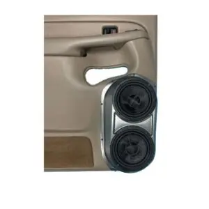 Rear Door Custom Speaker Pods for the 2000-2006 Cadillac Escalade Chevrolet Avalanche Silverado Tahoe Suburban GMC Sierra Yukon to hold Dual 6.5 in  speakers for car audio installation upgrade