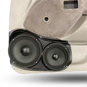 Front Door Custom Speaker Pods for the 2001-2004 Toyota Tacoma to hold 8.0 in and 6.5 in  speakers for car audio installation upgrade