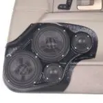 Front Door Custom Speaker Pods for the 2003-2011 Lincoln Towncar to hold Dual 6.5 in and Dual 3.5 in  speakers for car audio installation upgrade
