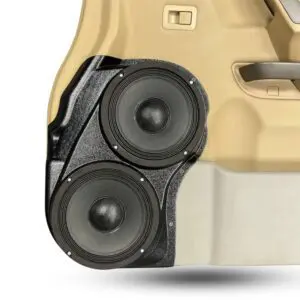 Front Door Custom Speaker Pods for the 2004-2007 Infiniti QX56 Nissan Armada Titan to hold Dual 8.0 in  speakers for car audio installation upgrade