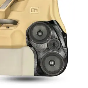 Front Door Custom Speaker Pods for the 2004-2007 Infiniti QX56 Nissan Armada Titan to hold 6.5 in  speakers for car audio installation upgrade