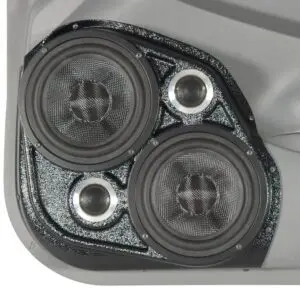 Front Door Custom Speaker Pods for the 2005-2008 Toyota Tacoma to hold Dual 6.5 in and Dual 2.0 in  speakers for car audio installation upgrade