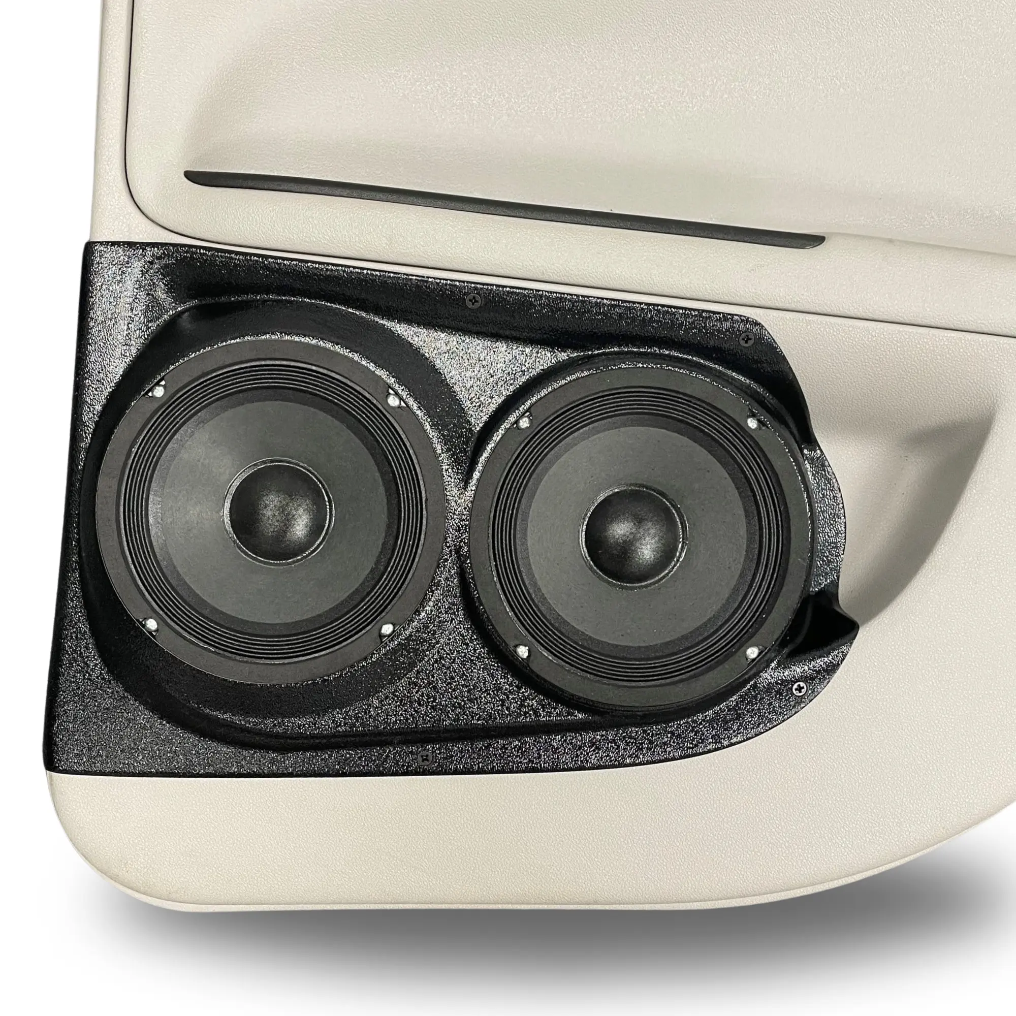 Rear Door Dual 6.5 in Speaker Pods for 2006-2015 Chevrolet Impala Rear Door Custom Speaker Pods for the 2006-2015 Chevrolet Impala to hold Dual 6.5 in speakers for car audio installation upgrade