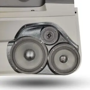 Front Door Custom Speaker Pods for the 2006-2007 Dodge Charger Magnum to hold 8.0 in and 6.5 in and 3.5 in  speakers for car audio installation upgrade
