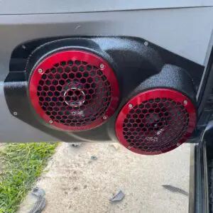 Front Door Custom Speaker Pods for the 2006-2007 Dodge Charger Magnum to hold Dual 6.5 in speakers for car audio installation upgrade