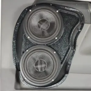Front Door Custom Speaker Pods for the 2006-2008 Dodge Ram to hold Dual 6.5 in  speakers for car audio installation upgrade