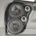 Front Door Custom Speaker Pods for the 2006-2008 Dodge Ram to hold Dual 6.5 in and Dual 2.0 in speakers for car audio installation upgrade