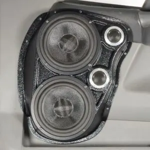 Front Door Custom Speaker Pods for the 2006-2008 Dodge Ram to hold Dual 6.5 in and Dual 2.0 in  speakers for car audio installation upgrade