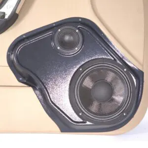 Front Door Custom Speaker Pods for the 2006-2007 Hummer H3 to hold 8.0 in and 3.5 in  speakers for car audio installation upgrade