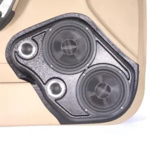 Front Door Custom Speaker Pods for the 2006-2007 Hummer H3 to hold Dual 6.5 in and Dual 2.0 in  speakers for car audio installation upgrade