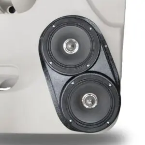 Front Door Custom Speaker Pods for the 2007-2009 Chevrolet Silverado GMC Sierra to hold Dual 6.5 in speakers for car audio installation upgrade