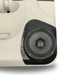 Front Door Custom Speaker Pods for the 2007-2009 Chevrolet Silverado GMC Sierra to hold 8.0 in speakers for car audio installation upgrade