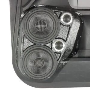 Front Door Custom Speaker Pods for the 2008-2022 Toyota Sequoia Tundra to hold Dual 6.5 in and Dual 2.0 in  speakers for car audio installation upgrade