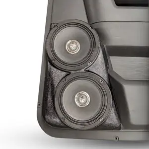 Rear Door Custom Speaker Pods for the 2009-2018 Dodge Ram to hold Dual 6.5 in  speakers for car audio installation upgrade