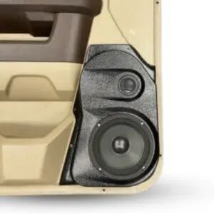Front Door Custom Speaker Pods for the 2009-2018 Dodge Ram to hold 6.5 in and 2.0 in  speakers for car audio installation upgrade