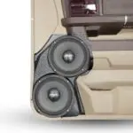 Front Door Custom Speaker Pods for the 2009-2018 Dodge Ram to hold Dual 8.0 in  speakers for car audio installation upgrade