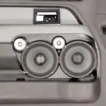 Front Door Custom Speaker Pods for the 2009-2014 Ford F-150 to hold Dual 8.0 in and Dual 2.0 in  speakers for car audio installation upgrade