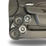 Front Door Custom Speaker Pods for the 2007-2009 Cadillac Escalade Chevrolet Avalanche Tahoe Silverado Suburban GMC Yukon Sierra to hold Dual 6.5 in and Dual 4.0 in  speakers for car audio installation upgrade
