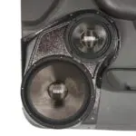 Front Door Custom Speaker Pods for the 2007-2009 Cadillac Escalade Chevrolet Avalanche Tahoe Silverado Suburban GMC Yukon Sierra to hold 10.0 in and 6.5 in  speakers for car audio installation upgrade