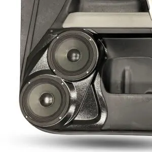 Front Door Custom Speaker Pods for the 2010-2023 Toyota 4Runner to hold Dual 6.5 in  speakers for car audio installation upgrade