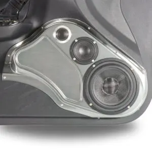 Front Door Custom Speaker Pods for the 2013-2018 Nissan Altima to hold 6.5 in and 3.5 in and 2.0 in  speakers for car audio installation upgrade