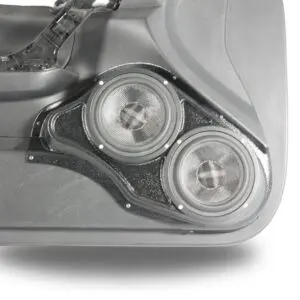 Front Door Custom Speaker Pods for the 2013-2018 Nissan Altima to hold Dual 6.5 in speakers for car audio installation upgrade