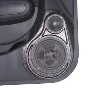 Front Door Custom Speaker Pods for the 2014-2019 Kia Soul to hold 6.5 in and 3.5 in  speakers for car audio installation upgrade