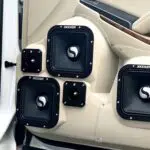 Front Door Custom Speaker Pods for the 2015-2020 Chevrolet Suburban Chevrolet Tahoe GMC Yukon to hold Dual 7.0 in and Dual 3.5 in  speakers for car audio installation upgrade