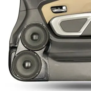 Front Door Custom Speaker Pods for the 2016-2024 Nissan Titan to hold Dual 8.0 in  speakers for car audio installation upgrade