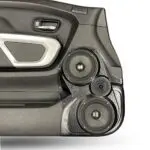 Front Door Custom Speaker Pods for the 2016-2024 Nissan Titan to hold Dual 6.5 in and 3.5 in speakers for car audio installation upgrade