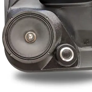 Front Door Custom Speaker Pods for the 2016-2023 Toyota Tacoma to hold 8.0 in and 2.0 in  speakers for car audio installation upgrade
