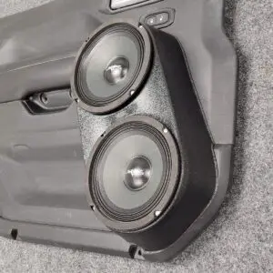 Front Door Custom Speaker Pods for the 2020-2024 Jeep Gladiator Wrangler to hold Dual 6.5 in  speakers for car audio installation upgrade