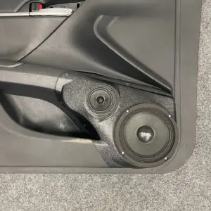 Front Door Custom Speaker Pods for the 2018-2024 Toyota Camry to hold 6.5 in and 3.5 in  speakers for car audio installation upgrade