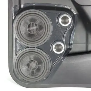 Rear Door Custom Speaker Pods for the 2019-2023 Ford Ranger to hold Dual 6.5 in and Dual 2.0 in  speakers for car audio installation upgrade