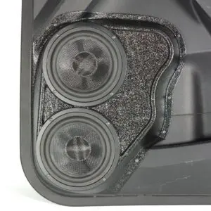 Front Door Custom Speaker Pods for the 2019-2023 Ford Ranger to hold Dual 6.5 in speakers for car audio installation upgrade
