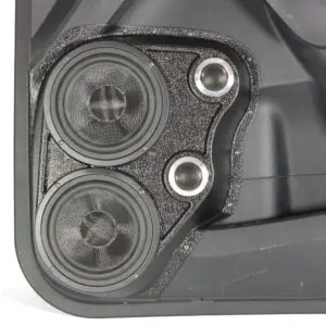 Front Door Custom Speaker Pods for the 2019-2023 Ford Ranger to hold Dual 6.5 in and Dual 2.0 in  speakers for car audio installation upgrade
