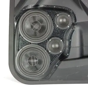 Front Door Custom Speaker Pods for the 2019-2023 Ford Ranger to hold Dual 6.5 in and Dual 3.5 in  speakers for car audio installation upgrade