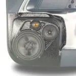 Front Door Custom Speaker Pods for the 2022-2026 Ford Maverick to hold 6.5 in and 3.5 in and 2.0 in  speakers for car audio installation upgrade