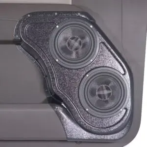 Front Door Custom Speaker Pods for the 2023-2025 Chevrolet Silverado GMC Sierra to hold Dual 6.5 in speakers for car audio installation upgrade