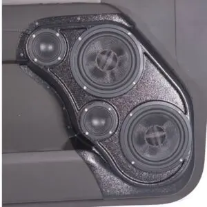 Front Door Custom Speaker Pods for the 2023-2025 Chevrolet Silverado GMC Sierra to hold Dual 6.5 in and Dual 3.5 in speakers for car audio installation upgrade