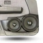 Front Door Custom Speaker Pods for the 1996-2000 Toyota Tacoma to hold 8.0 in and 6.5 in speakers for car audio installation upgrade