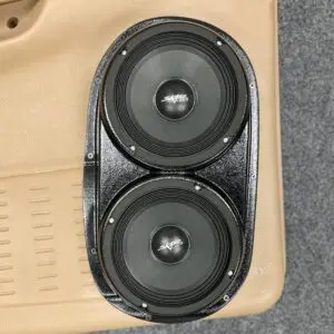 Rear Door Custom Speaker Pods for the 1998-2000 Dodge Dakota Durango to hold Dual 6.5 in  speakers for car audio installation upgrade