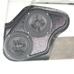 Front Door Custom Speaker Pods for the 1998-2002 Lincoln Towncar to hold Dual 6.5 in  speakers for car audio installation upgrade