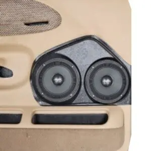 Front Door Custom Speaker Pods for the 1999-2001 Dodge Ram to hold Dual 6.5 in  speakers for car audio installation upgrade