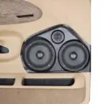 Front Door Custom Speaker Pods for the 1999-2001 Dodge Ram to hold Dual 6.5 in and 2.0 in  speakers for car audio installation upgrade